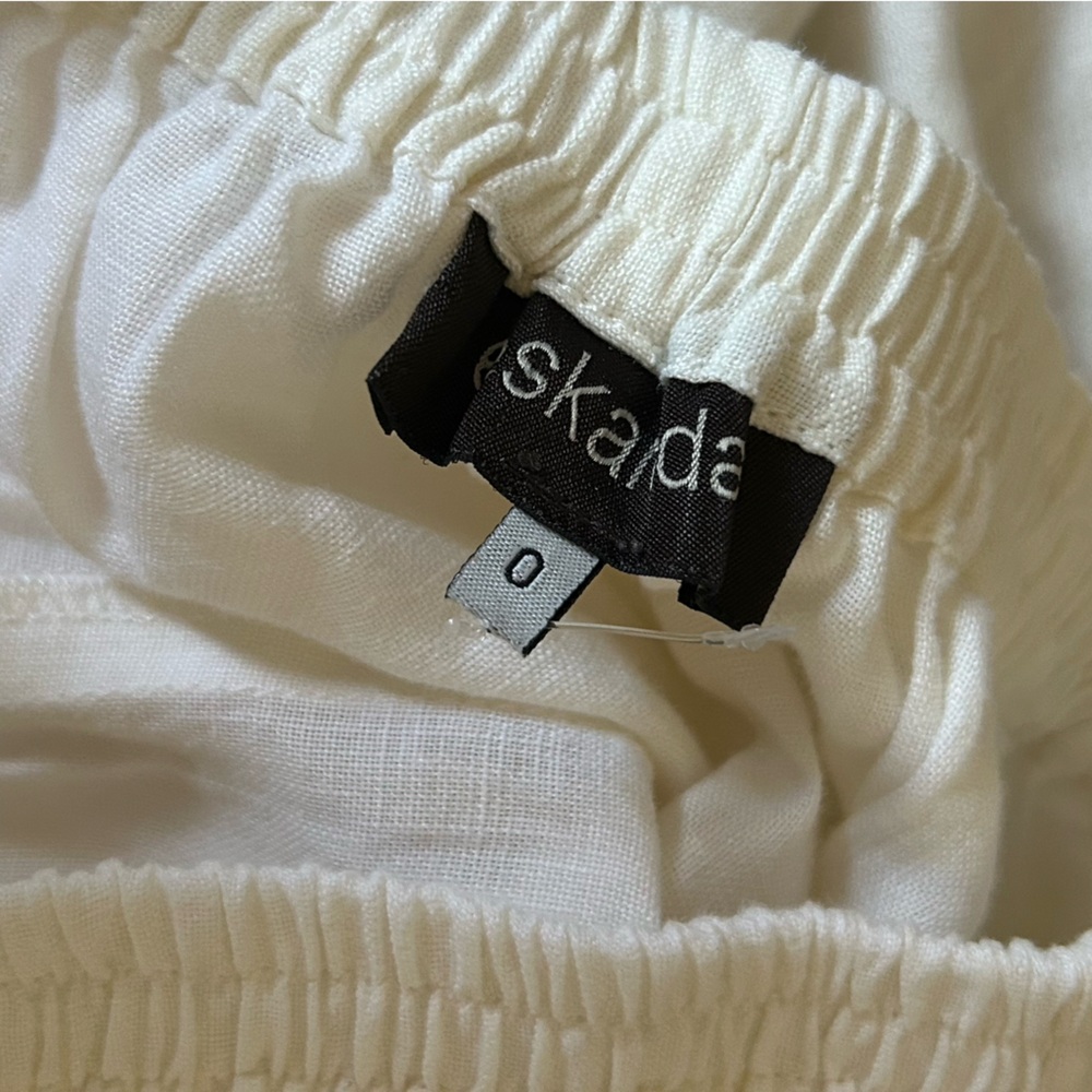 Eskandar Cropped White Gaucho - Picture 3 of 5